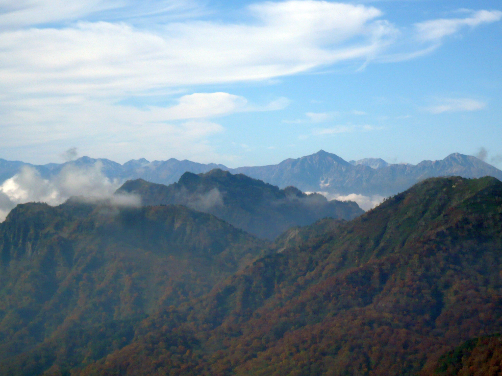  鹿島槍を望む