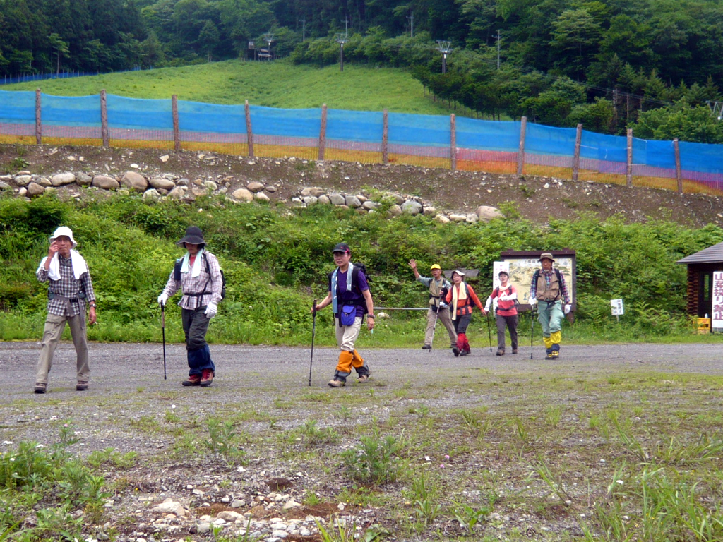 スキー場へ到着