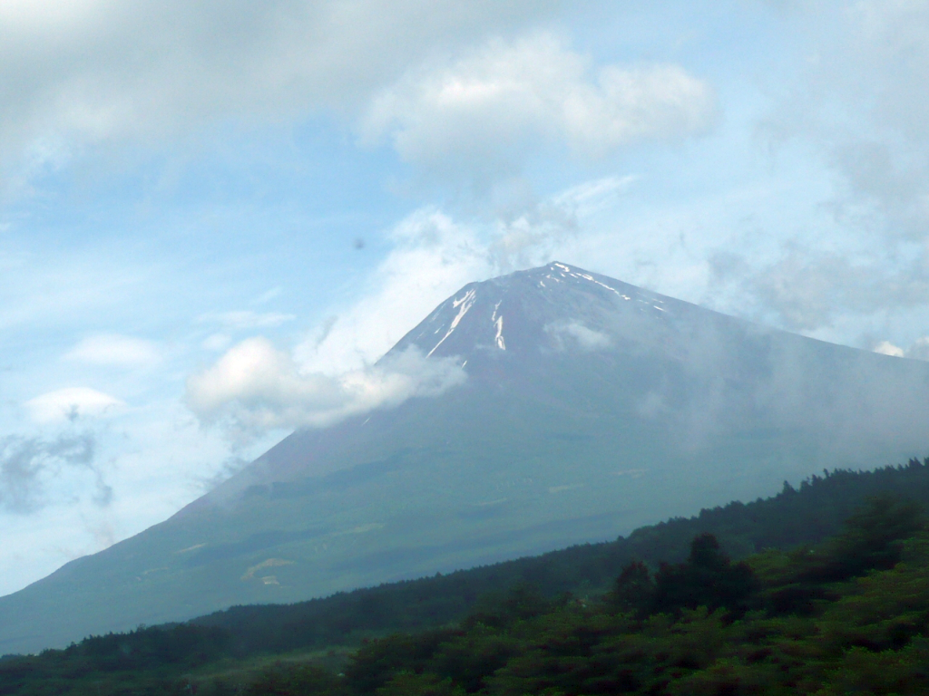 下山したら富士山が顔を