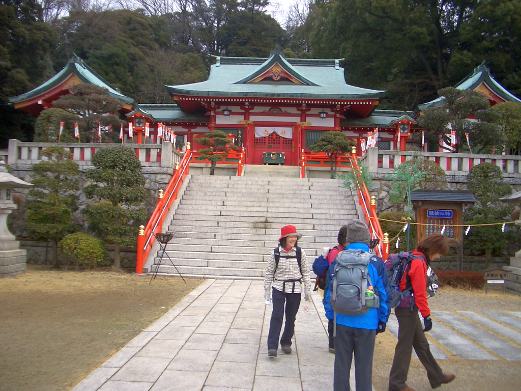 織姫神社前で