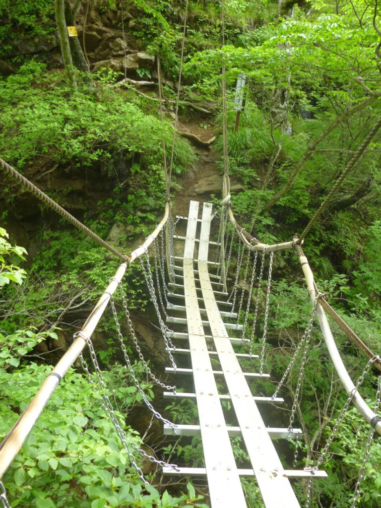  つり橋を渡って後は登りだけ