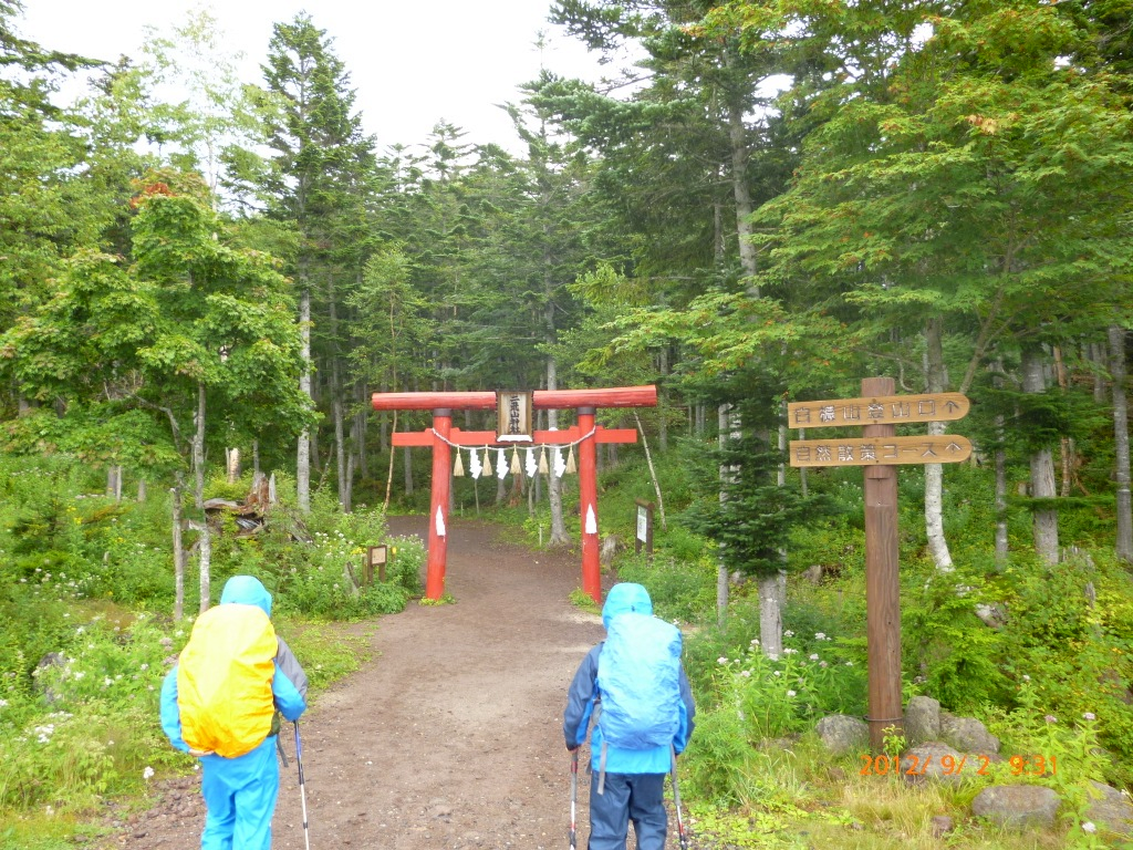  二荒山神社の鳥居をくぐって出発です