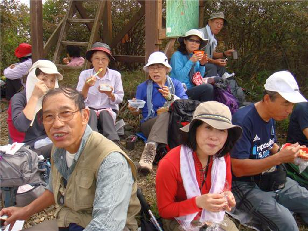  熊鷹山山頂でお昼①