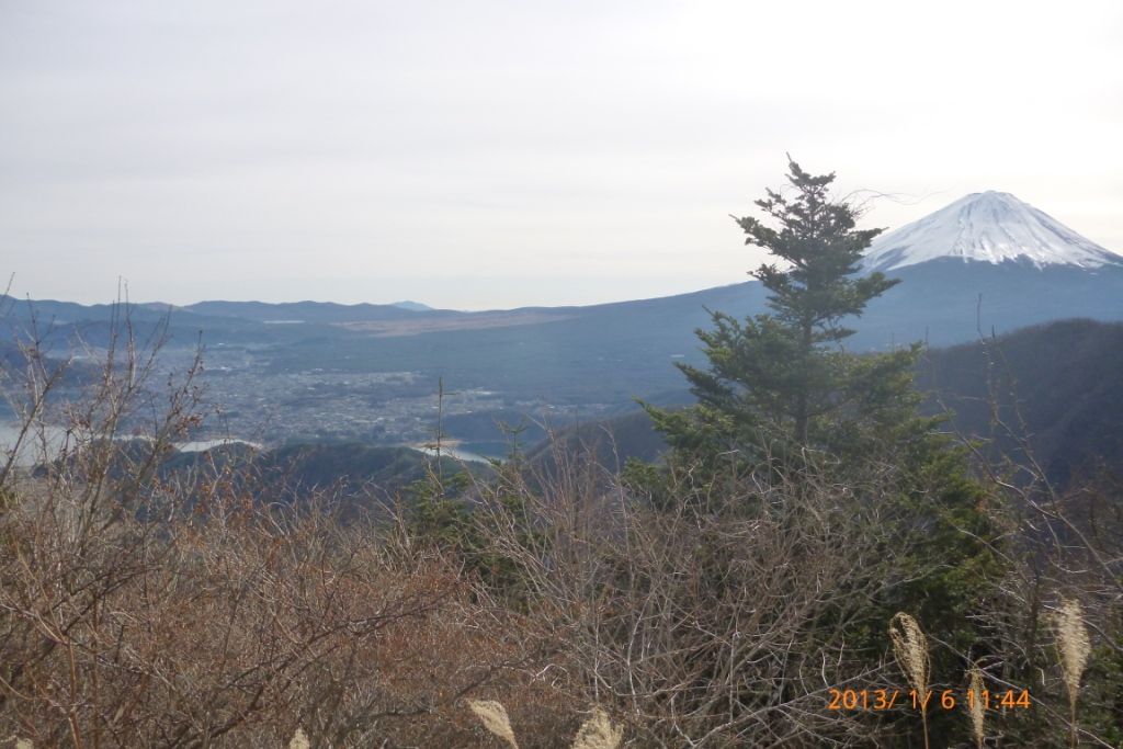 河口湖と富士山