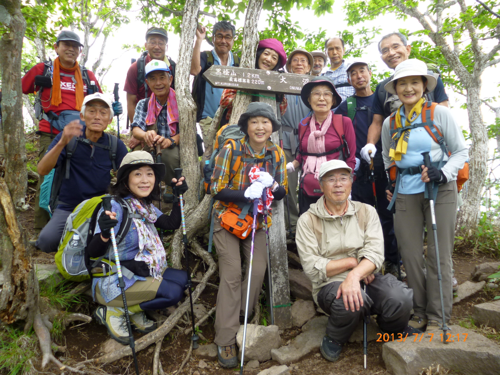  途中の駒ヶ岳山頂にて