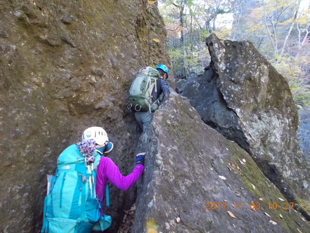 籠沢コースを登ります