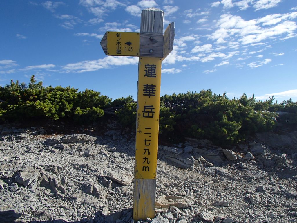 蓮華岳山頂