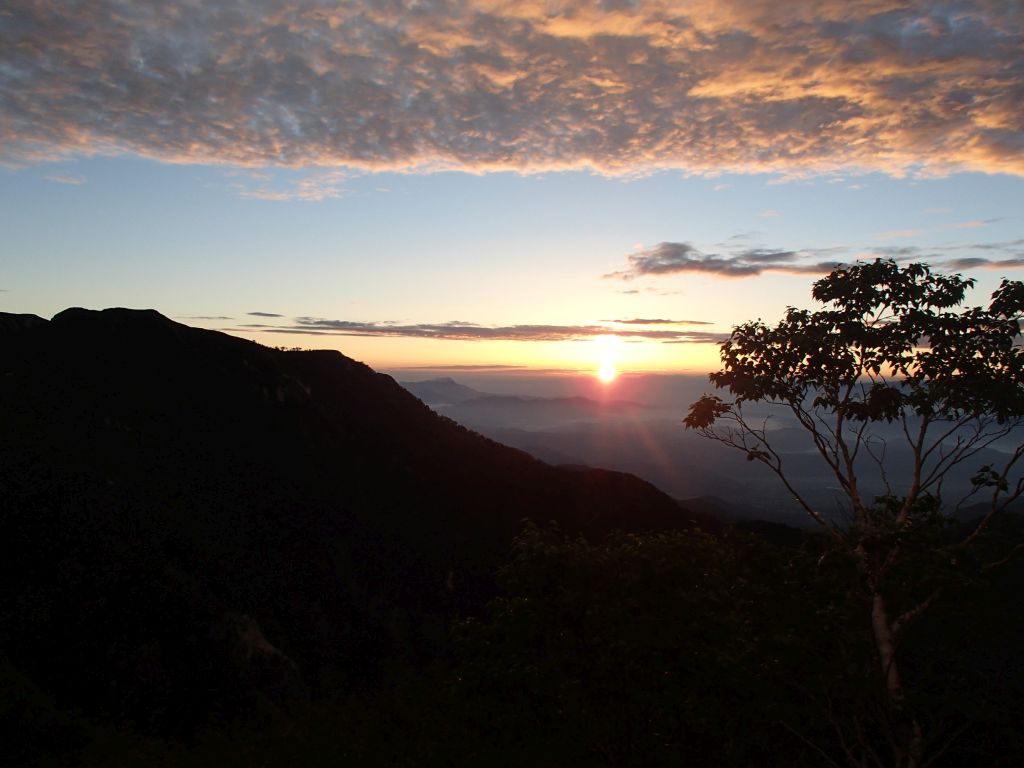 船窪小屋からの夕日