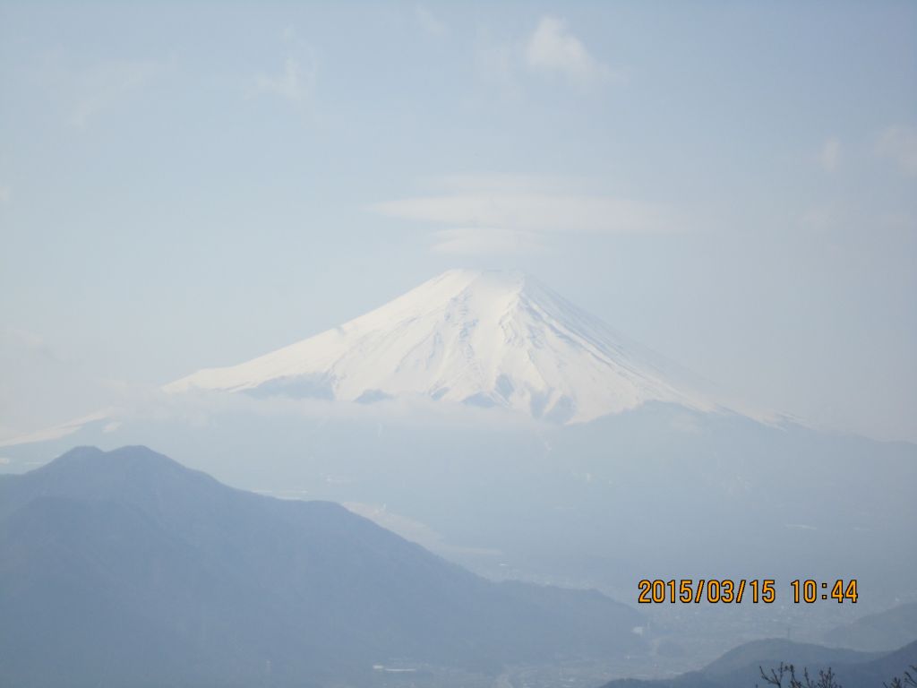 山頂から見る富士山