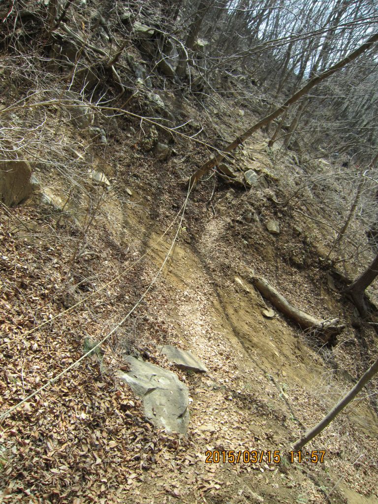 女坂唯一の危険地帯を通過