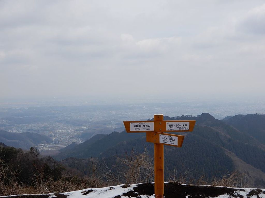 山頂より東京方面を望む