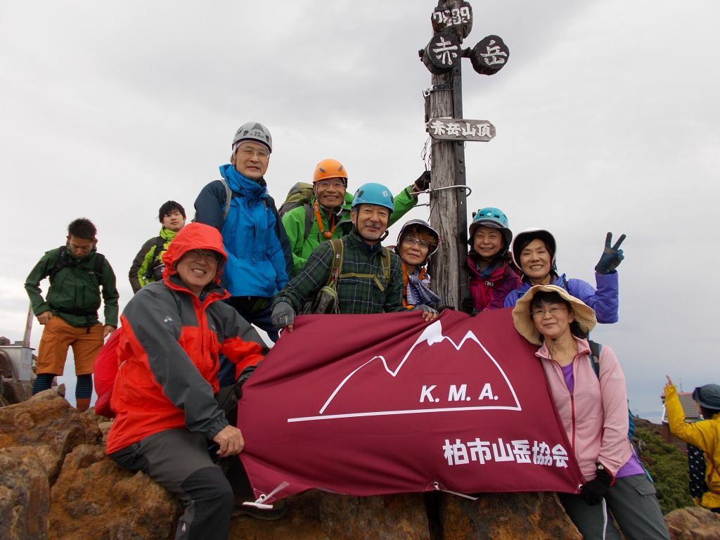 赤岳山頂にて