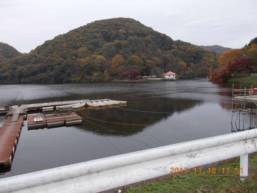 円良田湖に出ました