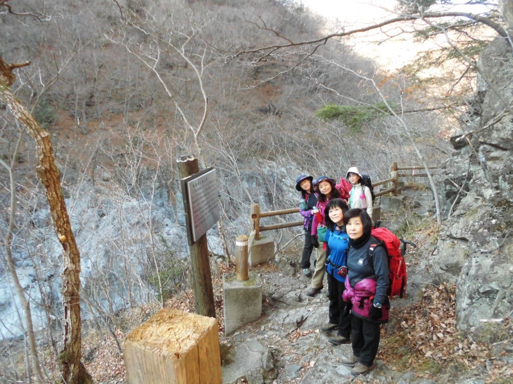 紫龍ガ淵付近のハイキングコースで