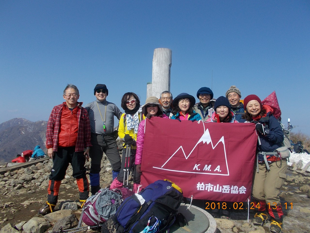 塔が岳山頂集合写真