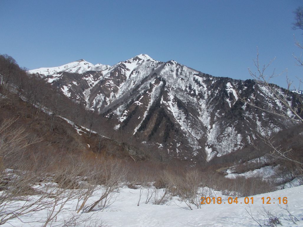 白髪門を見ながら下山します