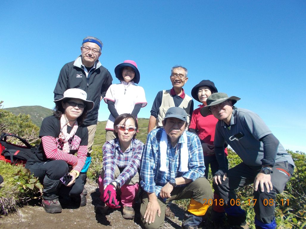 流石山、山頂集合写真