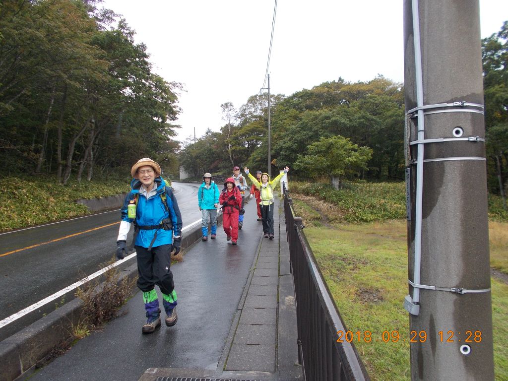 駐車場へ降りてきました