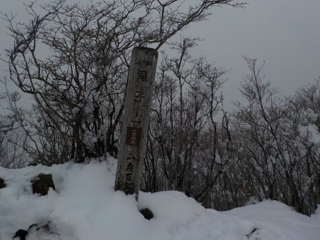 展望の良い山頂も今日は真っ白。