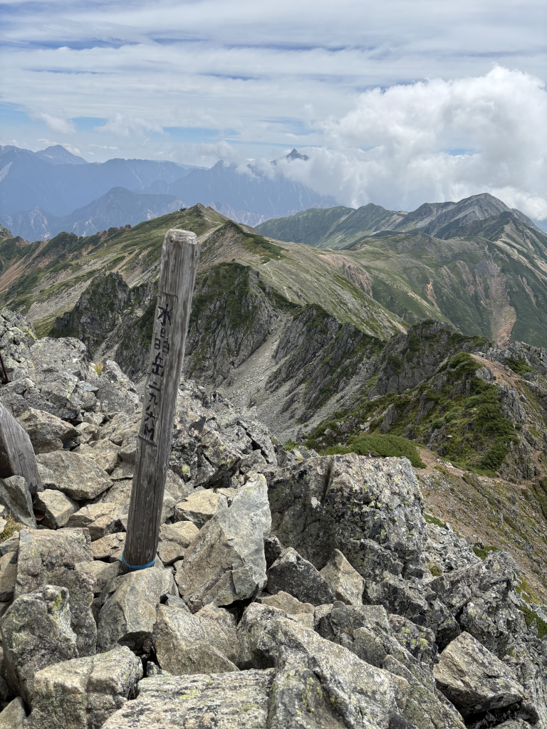 水晶岳山頂