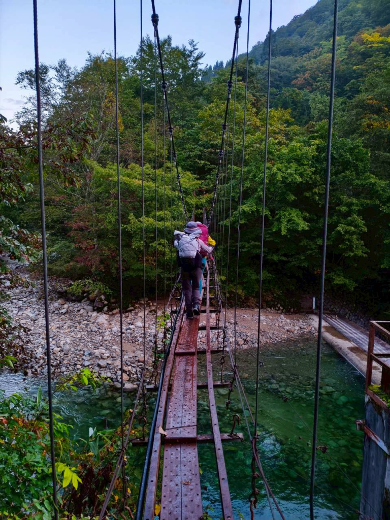 【1日目】中ツルコース4本目の吊り橋。これで吊り橋は最後