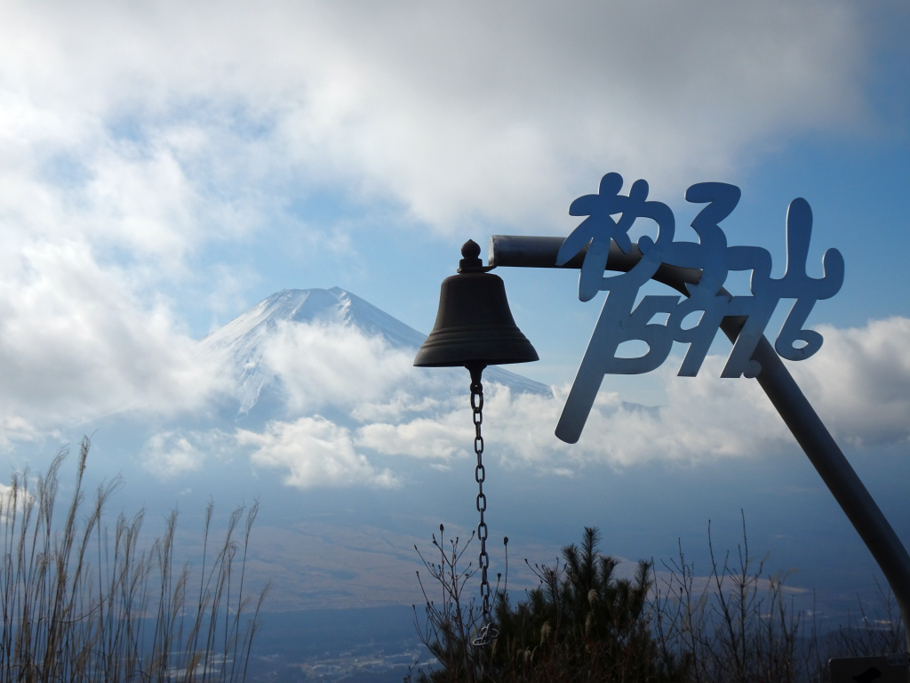 頂上より富士山を望む