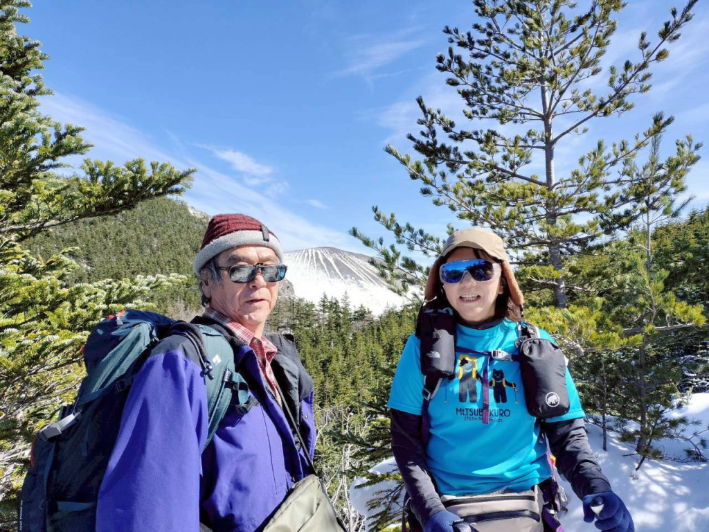 表コースで初めて姿を現す浅間山